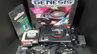 An original Sega Genesis with original packaging and accessories