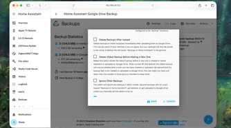 Settings for old backups in Add on