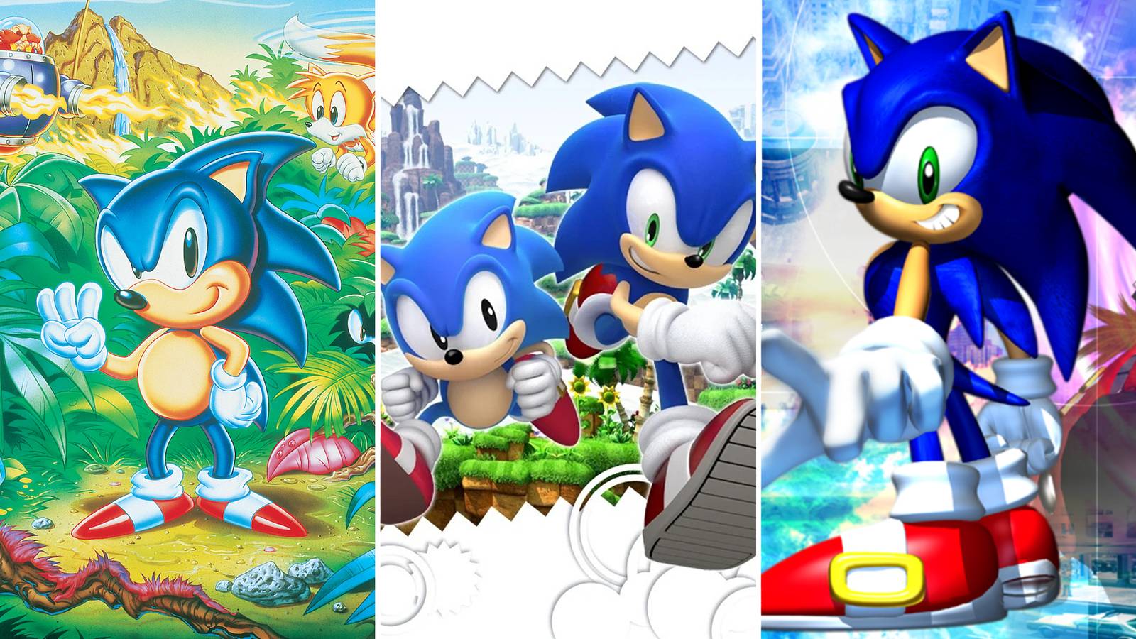 A combination of Sonic the Hedgehog games