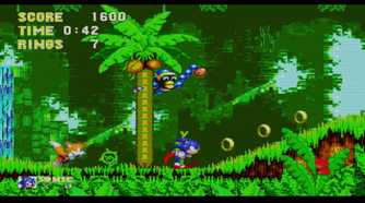 A screenshot of gameplay from Sonic the Hedgehog 3