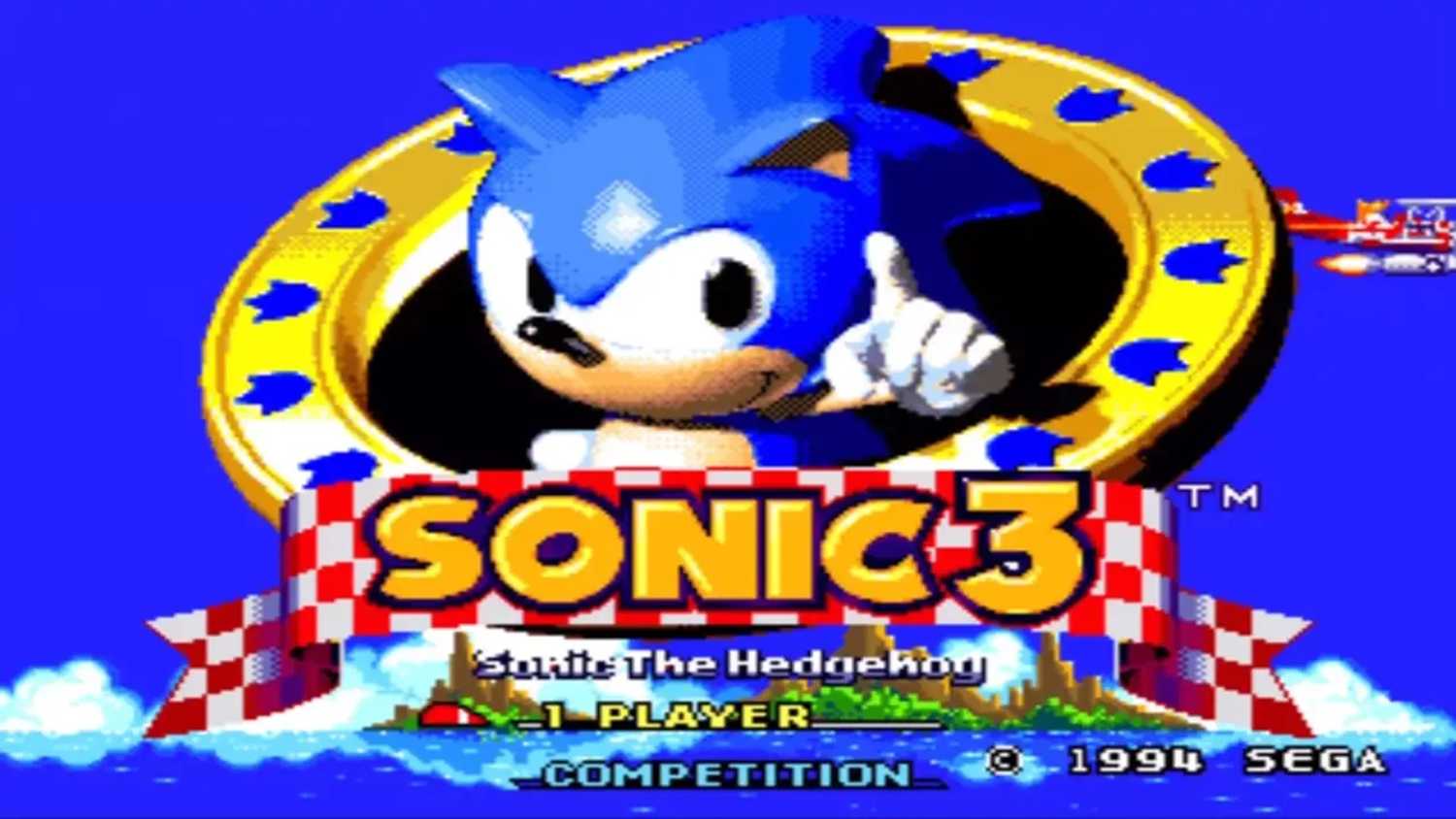 A screenshot of gameplay from Sonic the Hedgehog 3