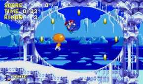 A screenshot of gameplay from Sonic the Hedgehog 3