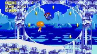 A screenshot of gameplay from Sonic the Hedgehog 3
