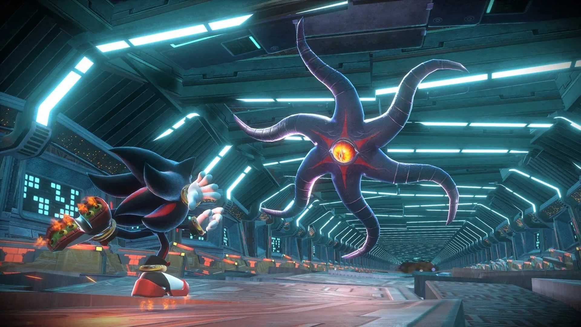 A screenshot of gameplay from Sonic X Shadow Generations