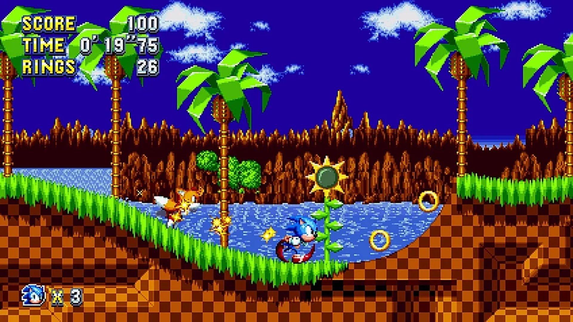 A screenshot of gameplay from Sonic Mania