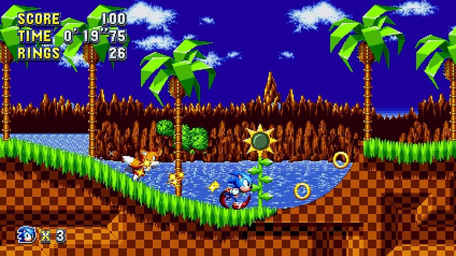 A screenshot of gameplay from Sonic Mania