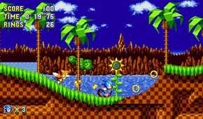 A screenshot of gameplay from Sonic Mania
