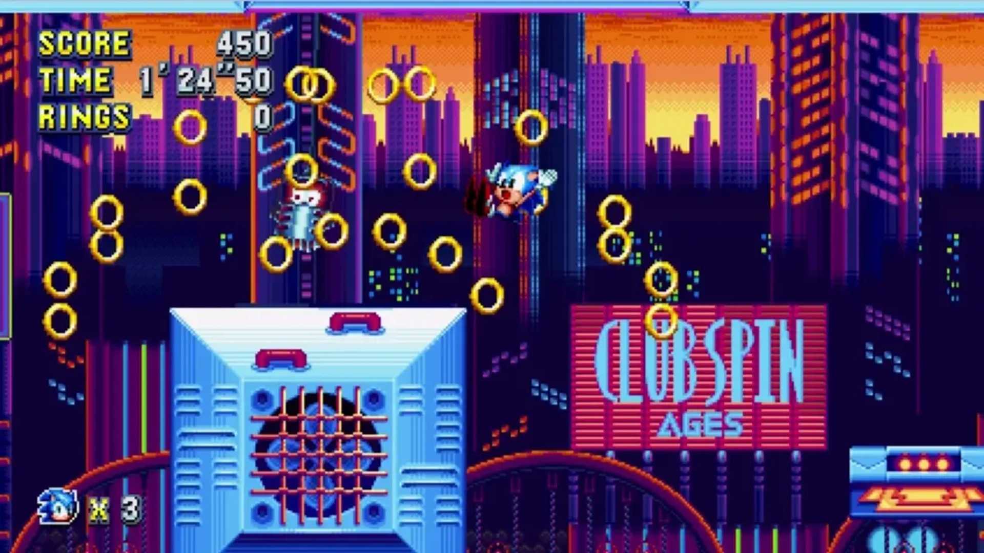 A screenshot of gameplay from Sonic Mania
