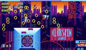 A screenshot of gameplay from Sonic Mania