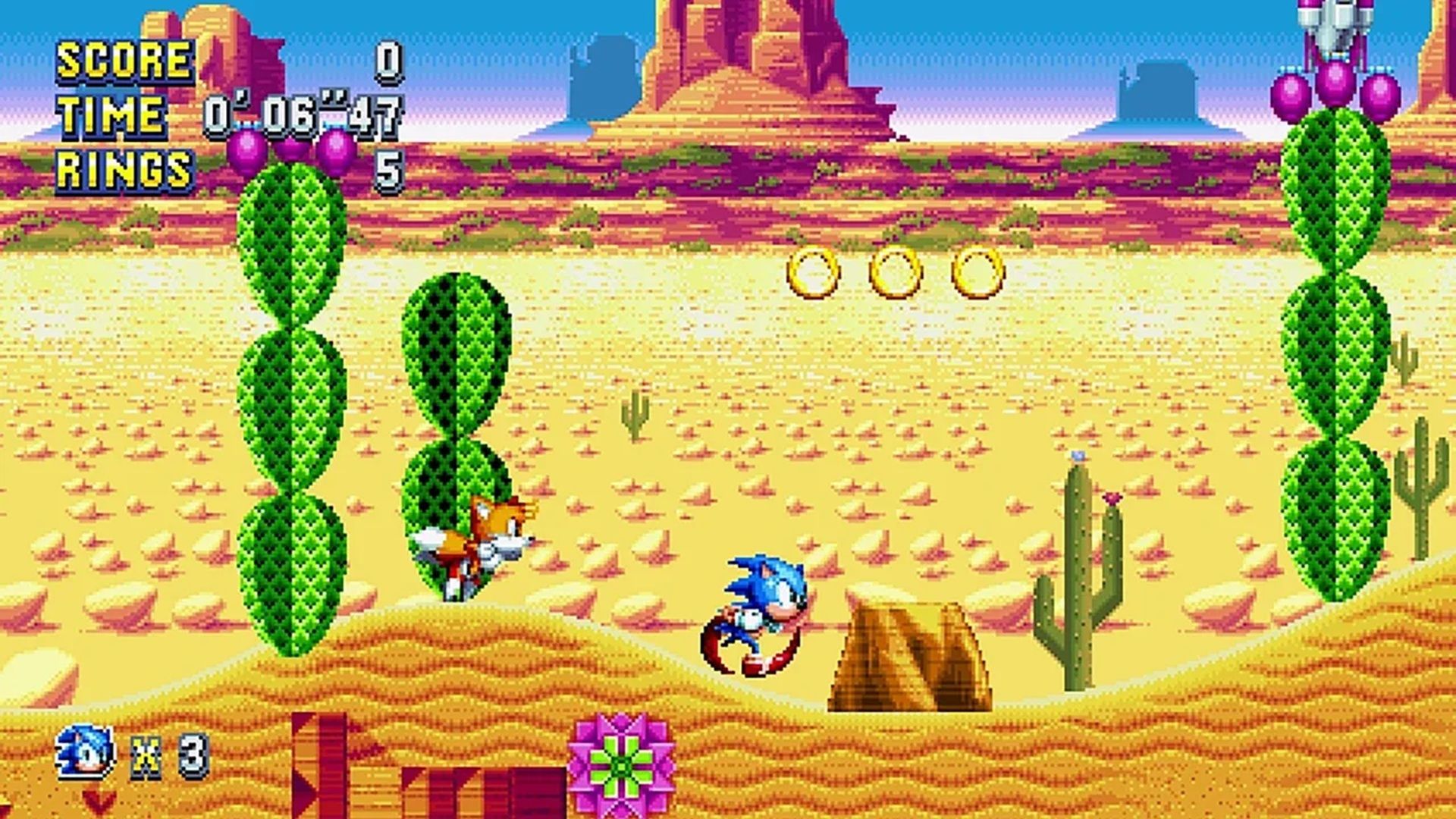 A screenshot of gameplay from Sonic Mania