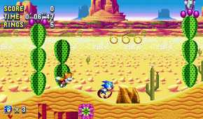 A screenshot of gameplay from Sonic Mania