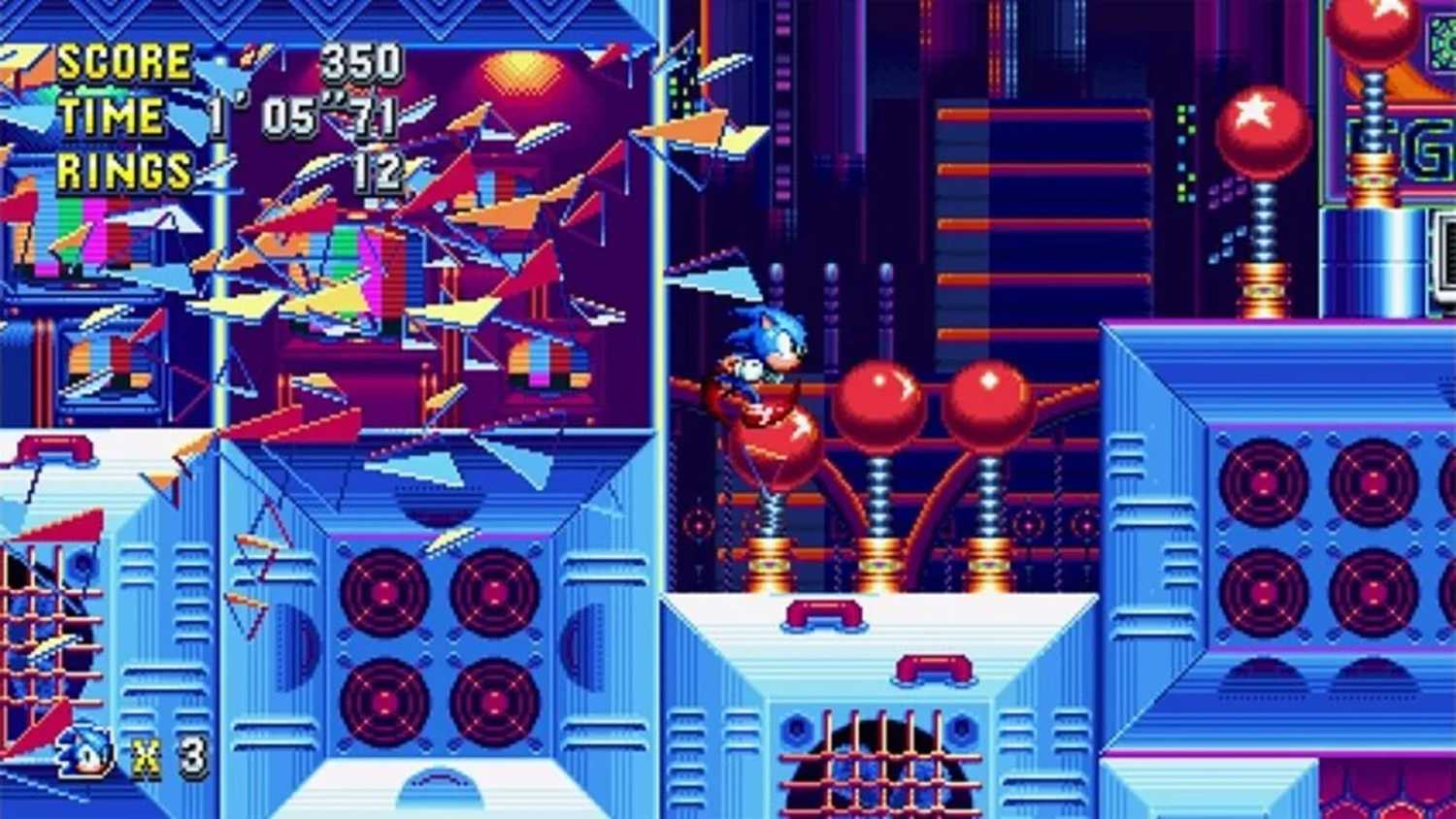 A screenshot of gameplay from Sonic Mania
