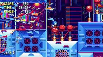 A screenshot of gameplay from Sonic Mania