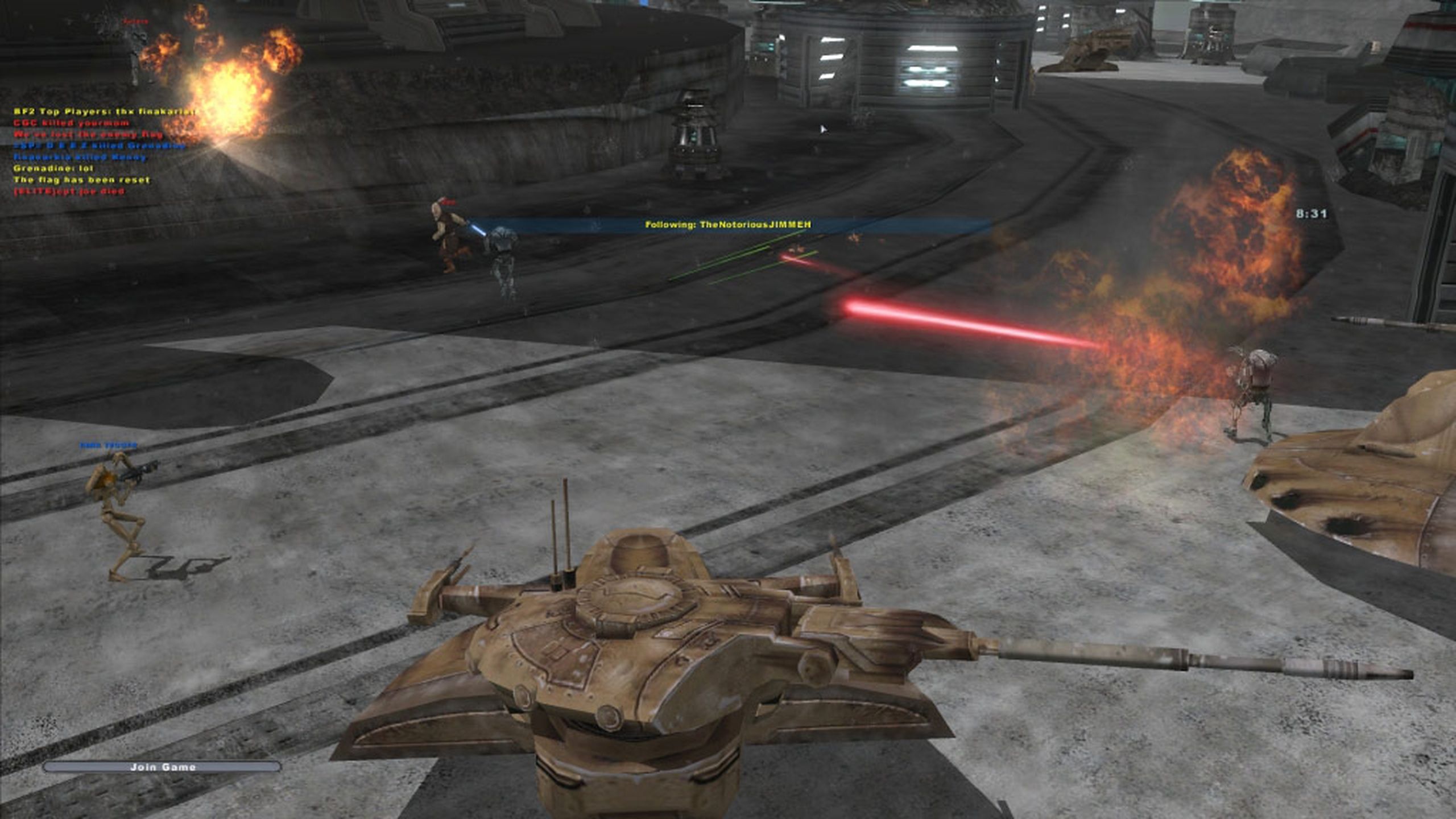 A screenshot from the game Star Wars: Battlefront II.