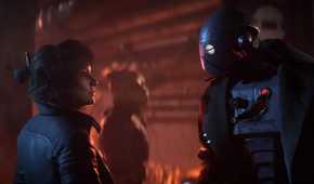 A screenshot of Kay Vess talking to ND-5