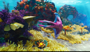 A purple peeper in Subnautica 2