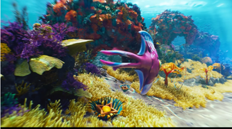 A purple peeper in Subnautica 2
