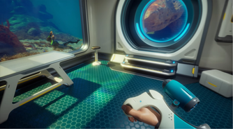 A view from in a base in Subnautica 2