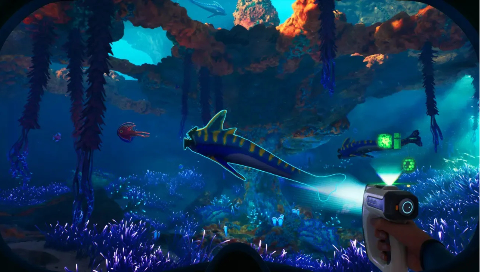 Scanning a fish in Subnautica 2