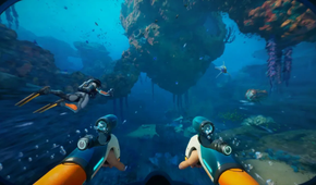 Wrist mounted water jets in Subnautica 2