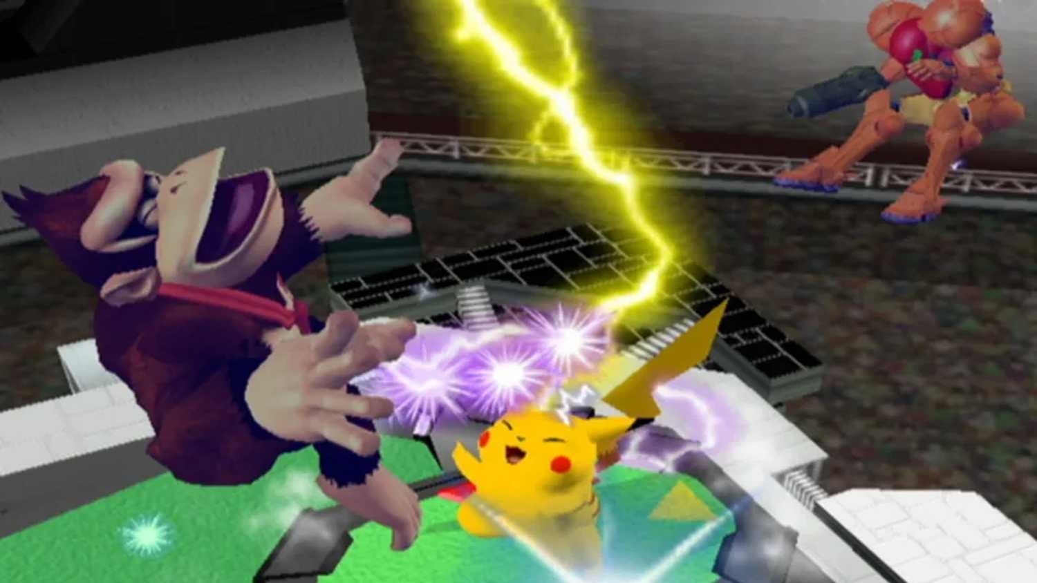 A screenshot of gameplay from Super Smash Bros. Melee