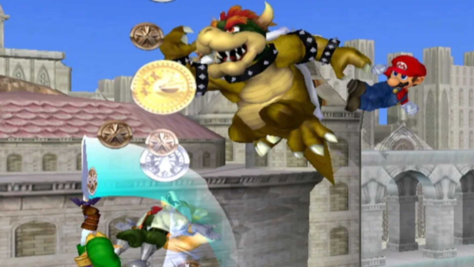 A screenshot of gameplay from Super Smash Bros. Melee