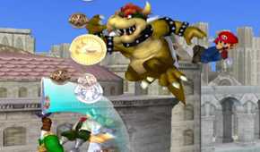 A screenshot of gameplay from Super Smash Bros. Melee
