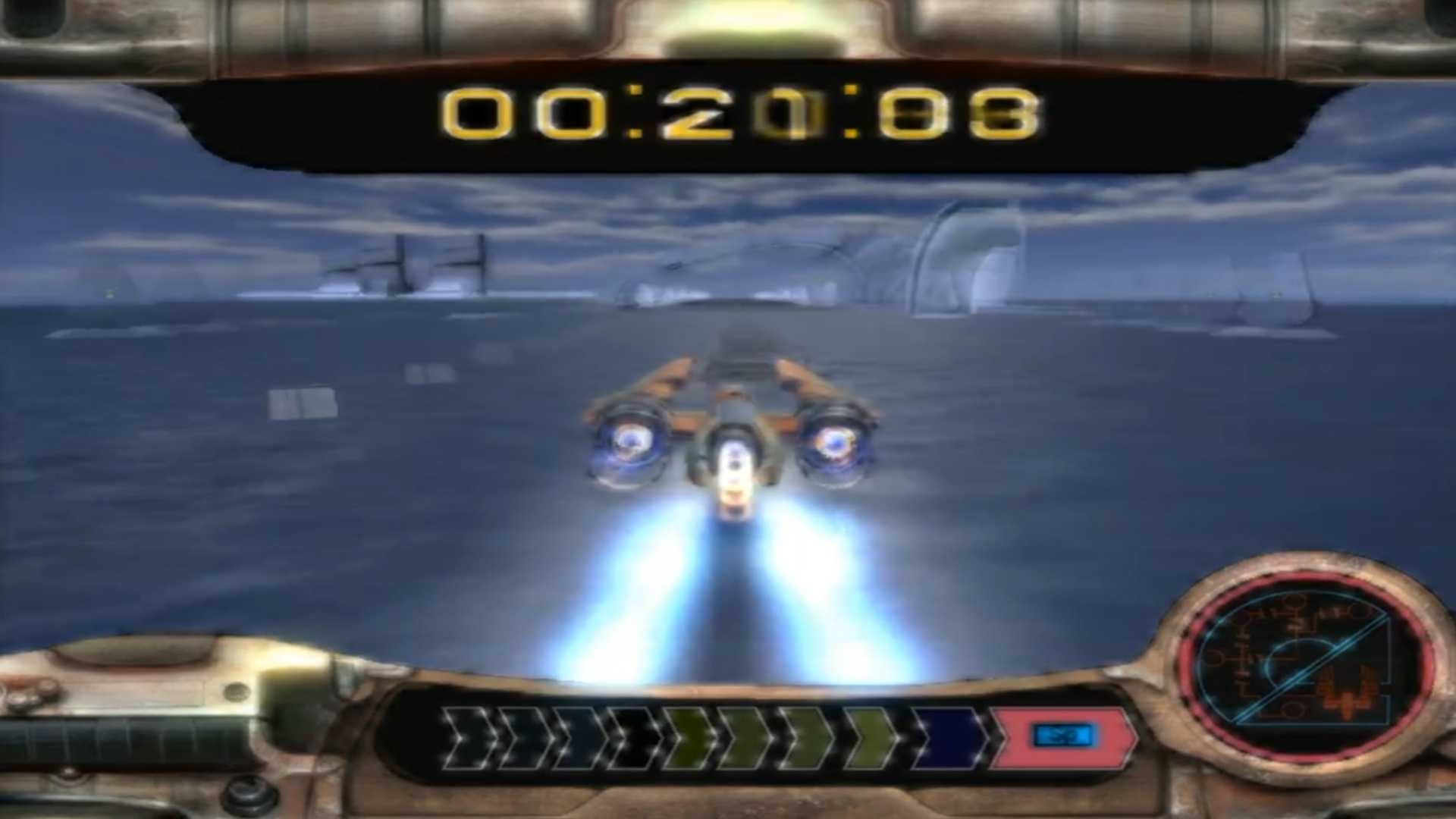 A screenshot of the swoop racing gameplay in Star Wars: Knight of the Old Republic
