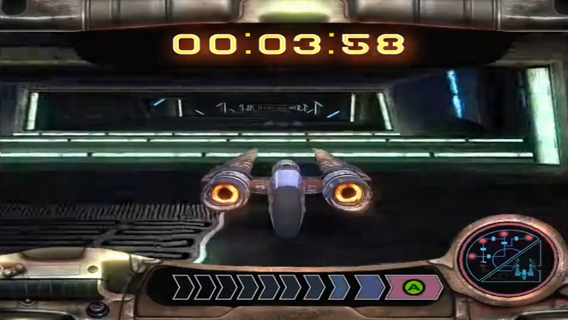 A screenshot of the swoop racing gameplay in Star Wars: Knight of the Old Republic