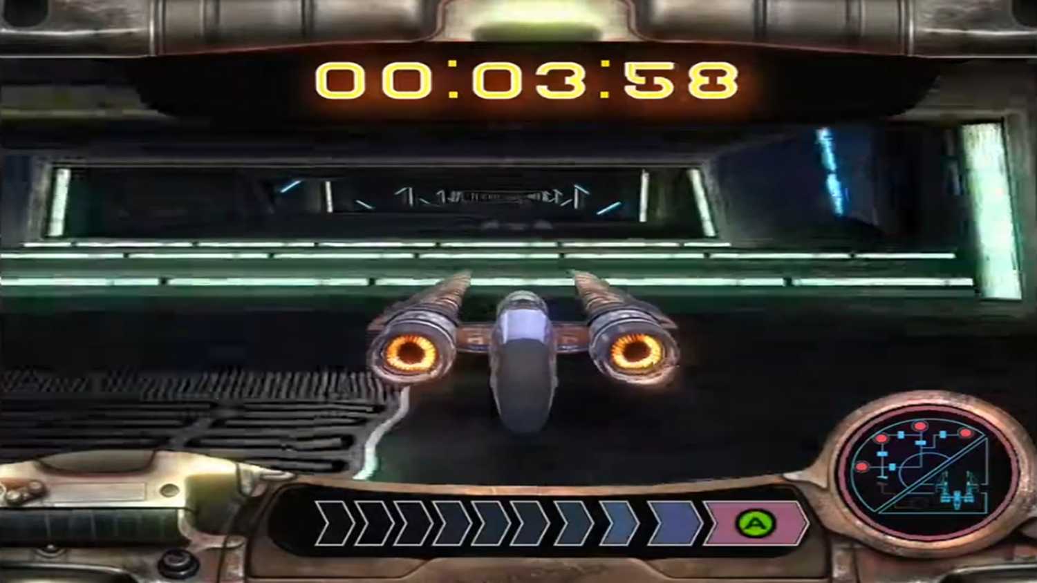 A screenshot of the swoop racing gameplay in Star Wars: Knight of the Old Republic