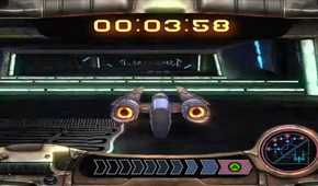 A screenshot of the swoop racing gameplay in Star Wars: Knight of the Old Republic