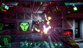 A cyborg warrior in System Shock 2023.
