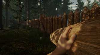 Building a fence in The Forest.