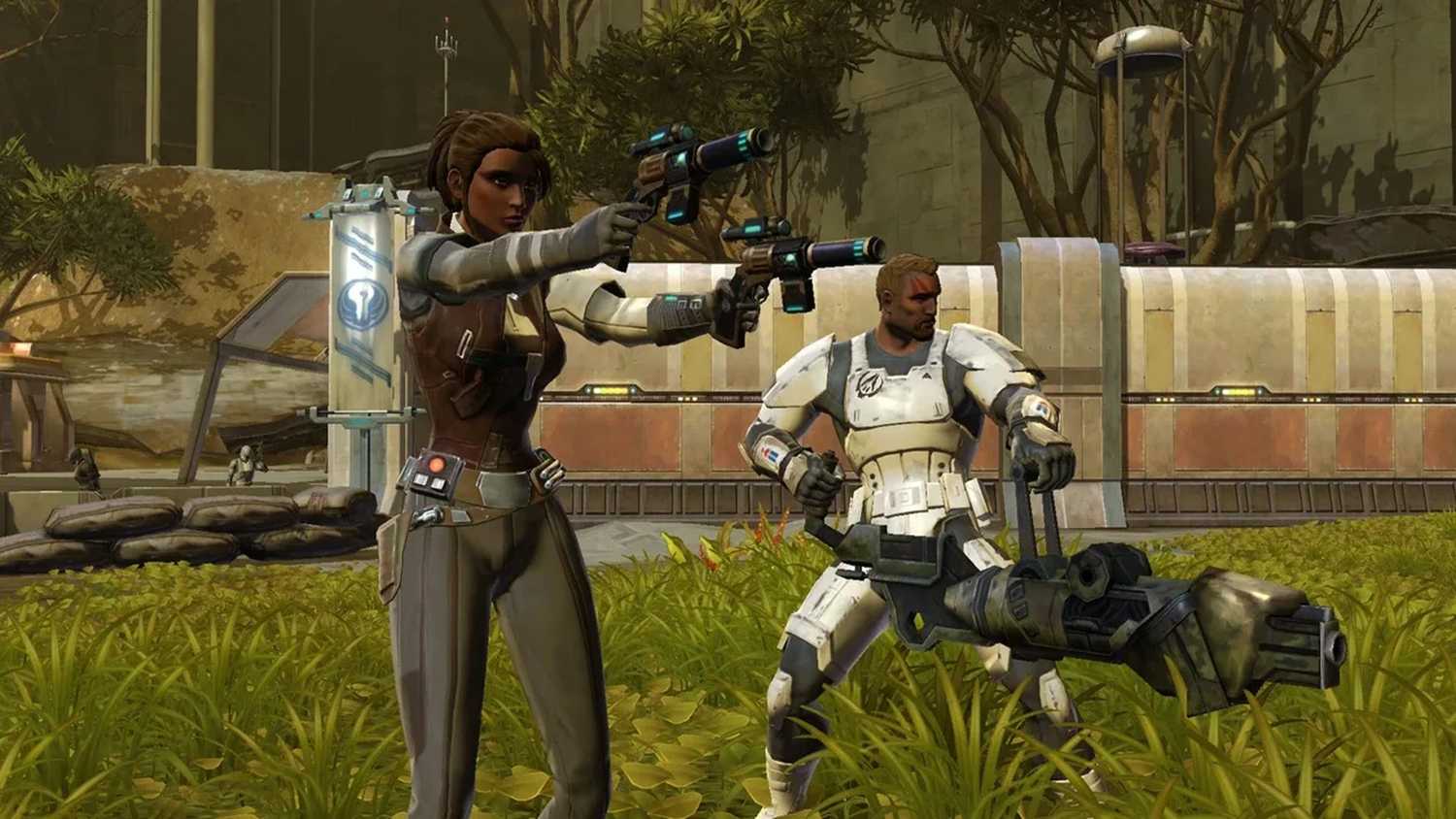 A screenshot of combat from Star Wars The Old Republic MMO