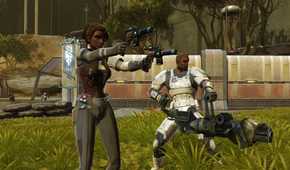 A screenshot of combat from Star Wars The Old Republic MMO