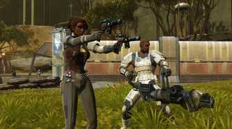 A screenshot of combat from Star Wars The Old Republic MMO