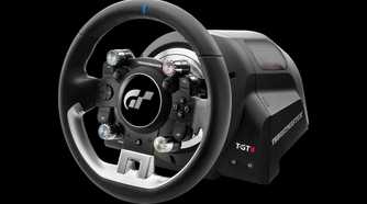 The Thrustmaster T-GT II racing wheel for the PlayStation 5.