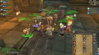 A screenshot of gameplay during a raid with Leroy Jenkins in World of Warcraf