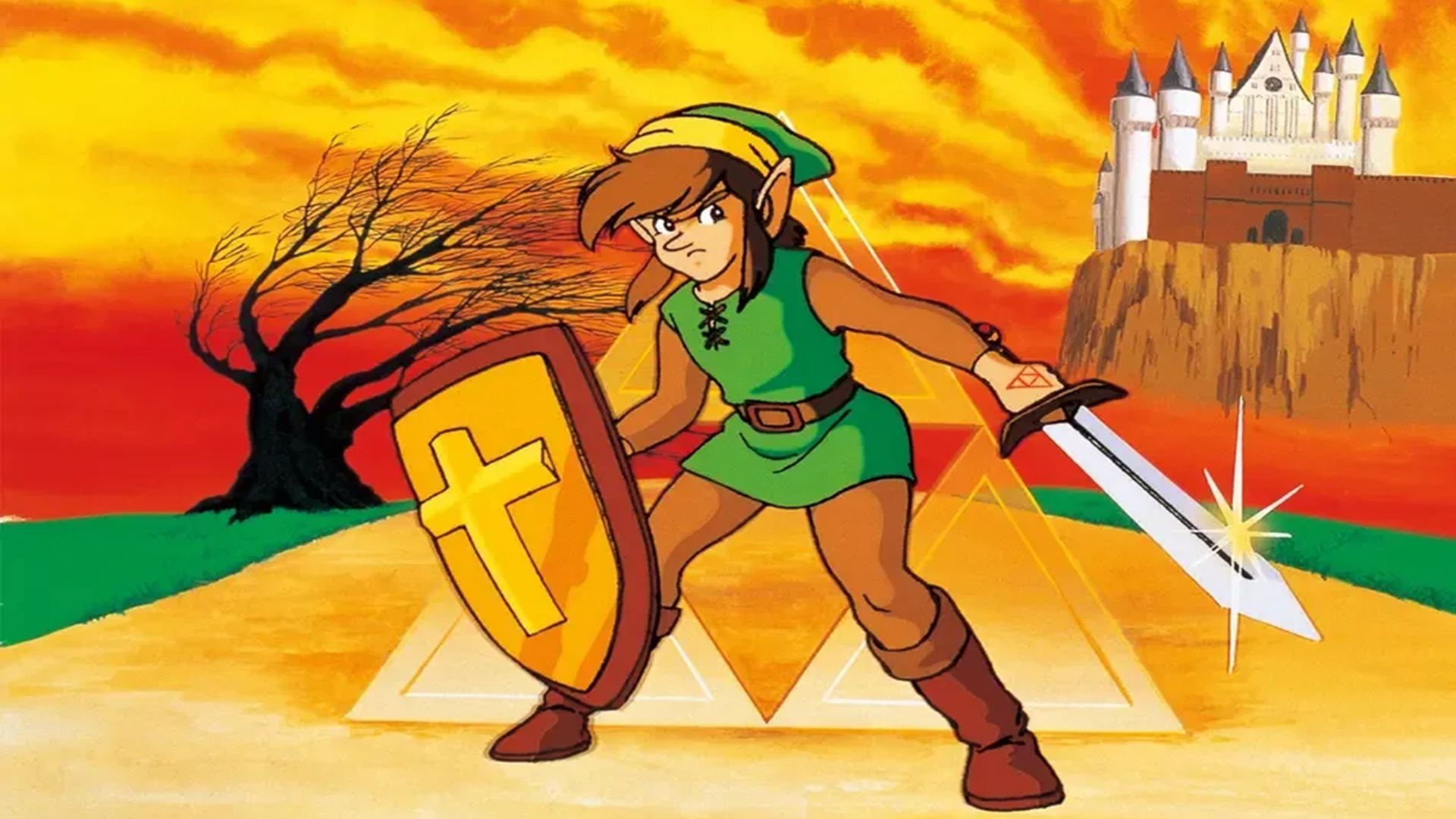 The official character design of Link in Zelda II: The Adventure of Link