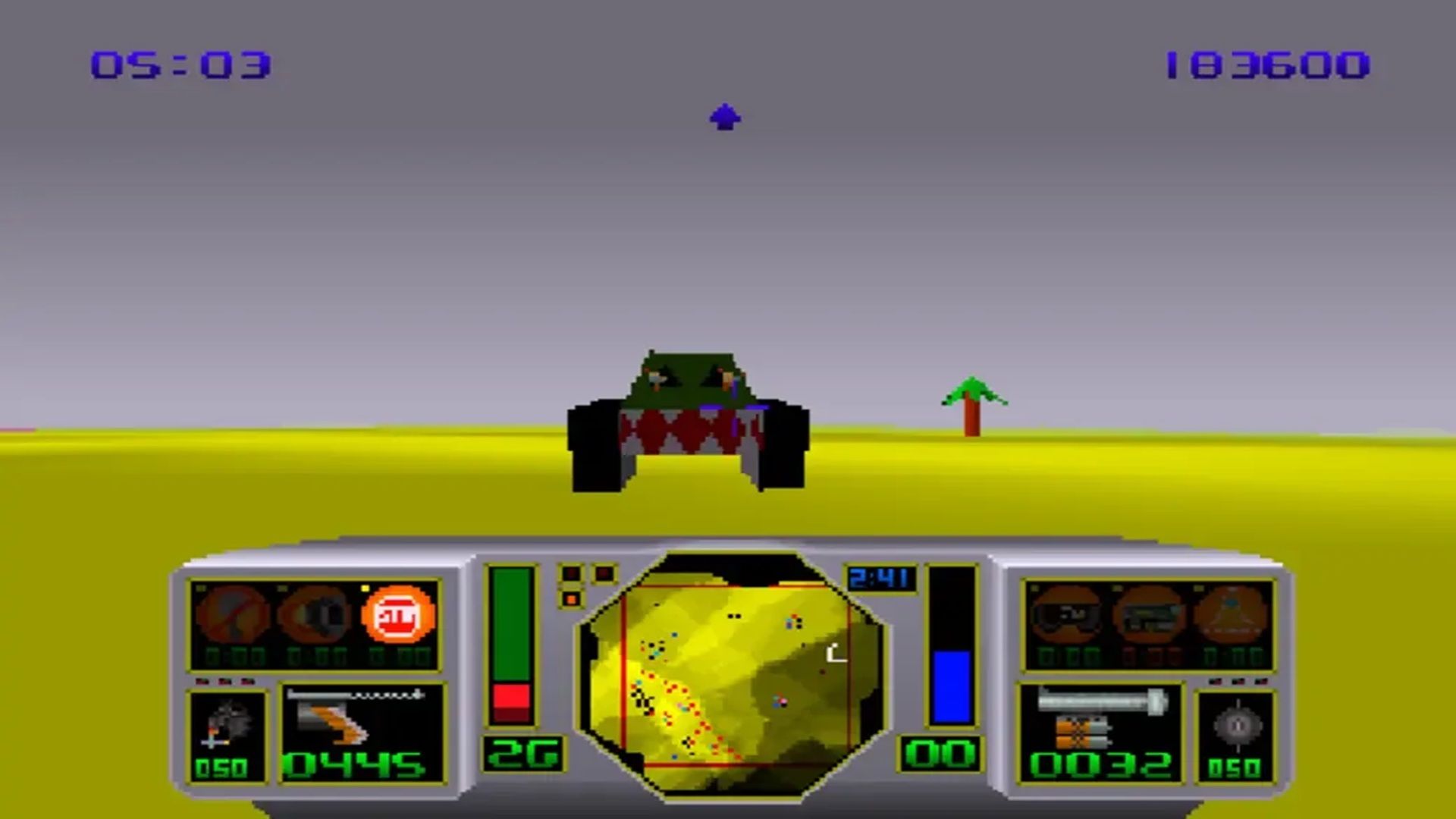 A screenshot of an enemy ahead of the player in AirCars