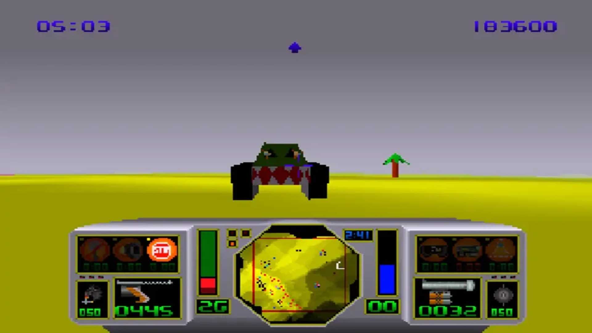 A screenshot of an enemy ahead of the player in AirCars