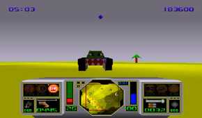 A screenshot of an enemy ahead of the player in AirCars