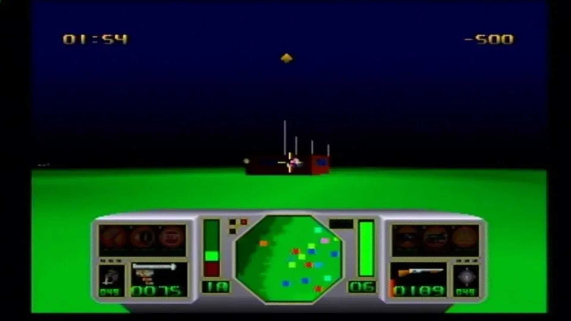 A screenshot of an enemy structure in AirCars
