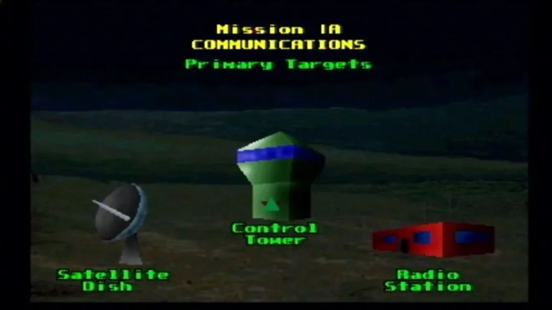 A screenshot of different structures and targets in AirCars