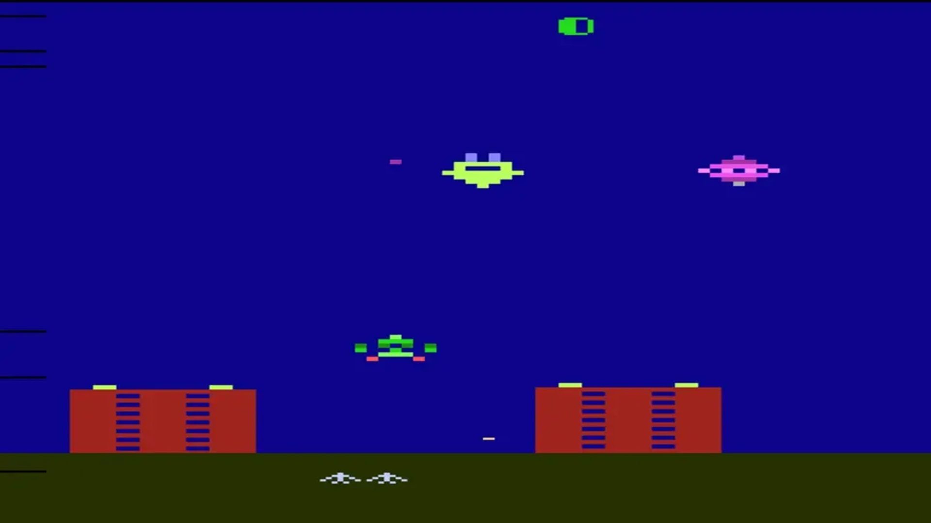 A screenshot of gameplay from Air Raid on Atari 2600