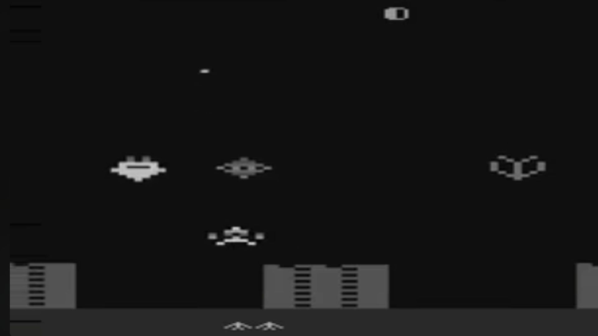 A screenshot of gameplay from Air Raid on Atari 2600