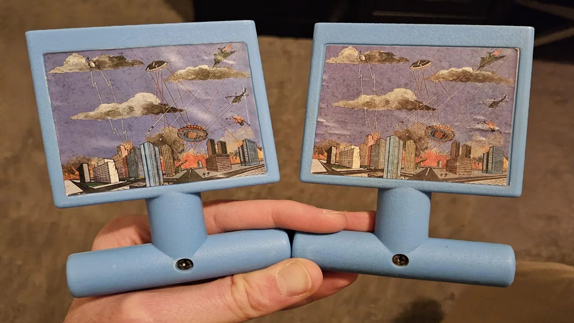 A shot of the physical cartridge for Air Raid on Atari 2600