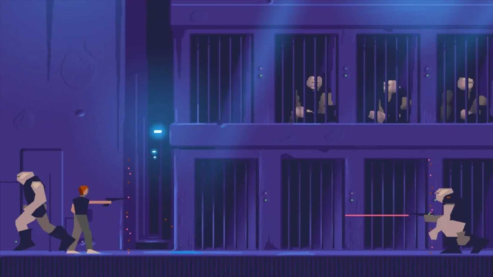 A screenshot of action happening in a prison in Another World