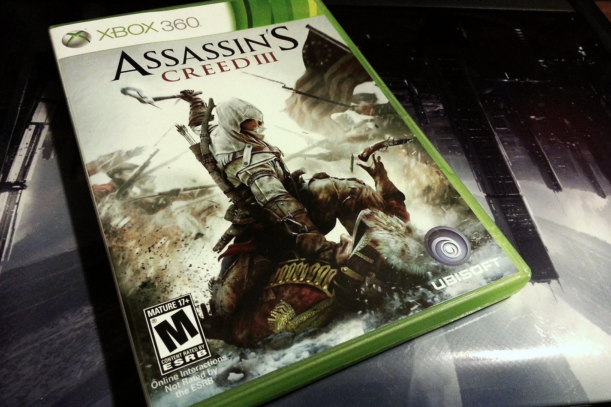 A disc version of Assassin's Creed III for the Xbox 360.