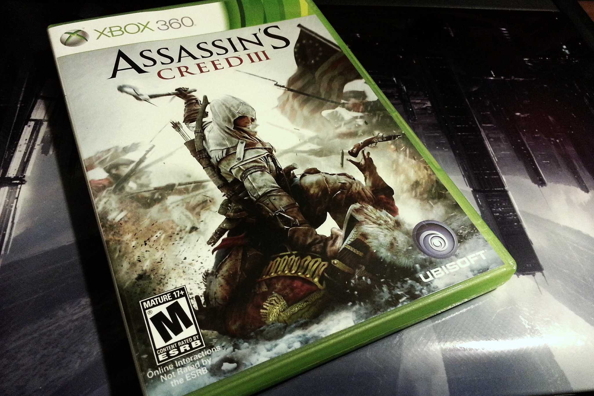 A disc version of Assassin's Creed III for the Xbox 360.